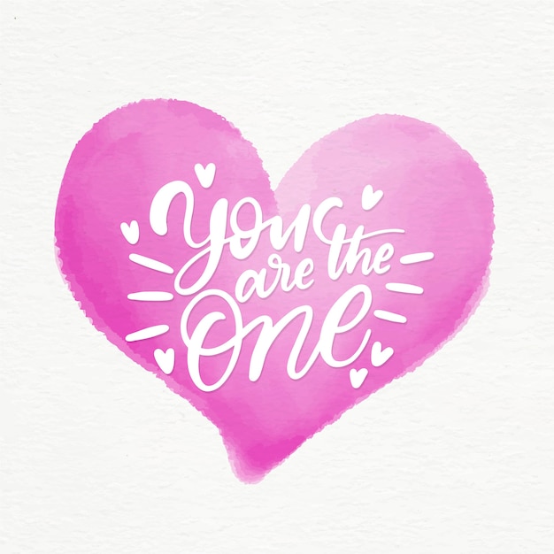 You are the one lettering Vector | Free Download