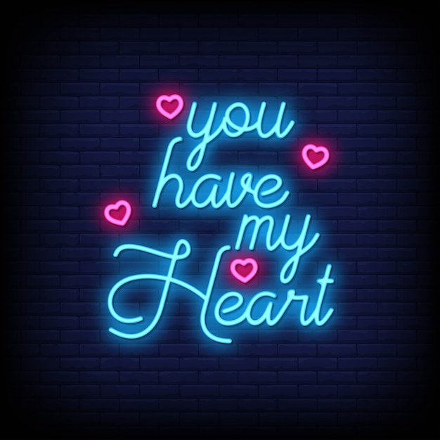 premium-vector-you-have-my-heart-for-poster-in-neon-style-romantic