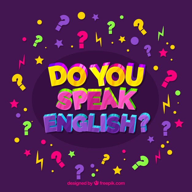 Free Vector | Do you speak english background