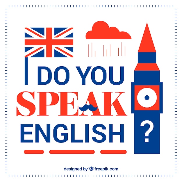 Free Vector | Do you speak english background