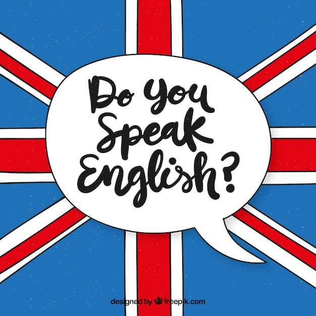 Do you speak english lettering background | Free Vector