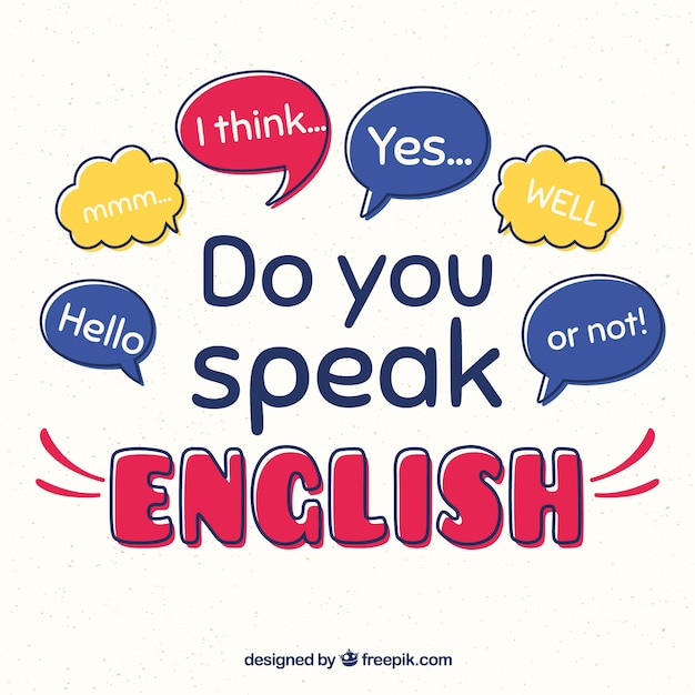 Do you speak english lettering background | Free Vector