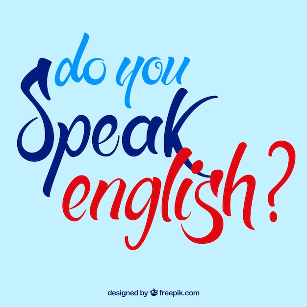 Free Vector | Do you speak english lettering background