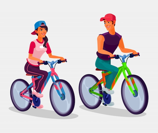 bike with girl and boy