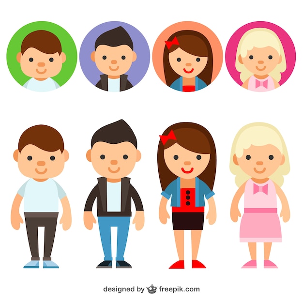 Young people avatars