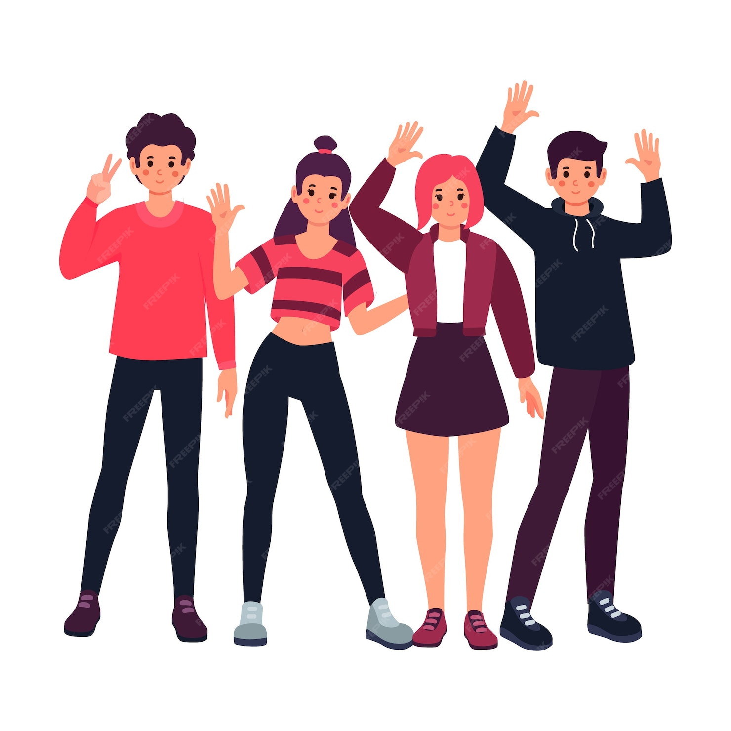 Free Vector | Young people illustration concept