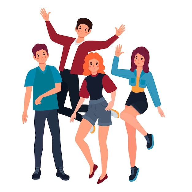 Free Vector | Young people illustration concept