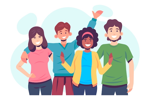 Young people illustration | Free Vector