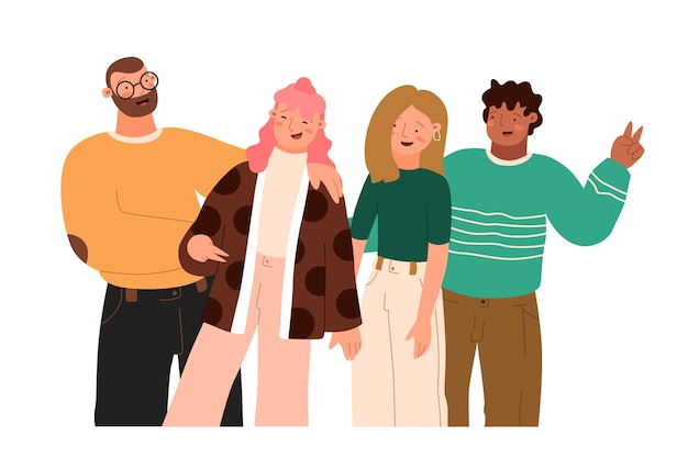 Free Vector | Young people spending time together