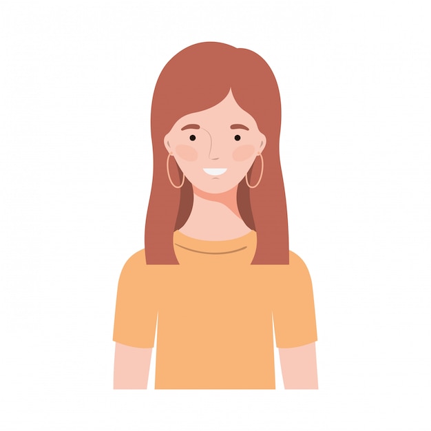 Premium Vector | Young woman on white