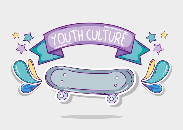 Download Free Youth Culture Skateboard With Ribbon Banner Cartoons Vector Illustration Graphic Design Premium Vector Use our free logo maker to create a logo and build your brand. Put your logo on business cards, promotional products, or your website for brand visibility.