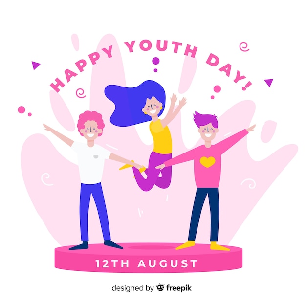 Download Free Youth Day Background Flat Style Free Vector Use our free logo maker to create a logo and build your brand. Put your logo on business cards, promotional products, or your website for brand visibility.