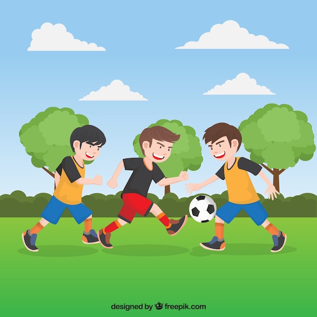 Youth soccer match background