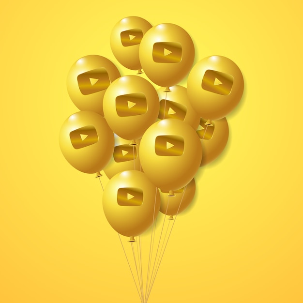 Download Free Youtube Logo Golden Baloons Set Premium Vector Use our free logo maker to create a logo and build your brand. Put your logo on business cards, promotional products, or your website for brand visibility.