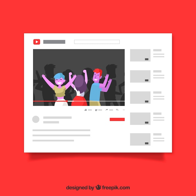 Download Free Youtube Player With Flat Design Free Vector Use our free logo maker to create a logo and build your brand. Put your logo on business cards, promotional products, or your website for brand visibility.