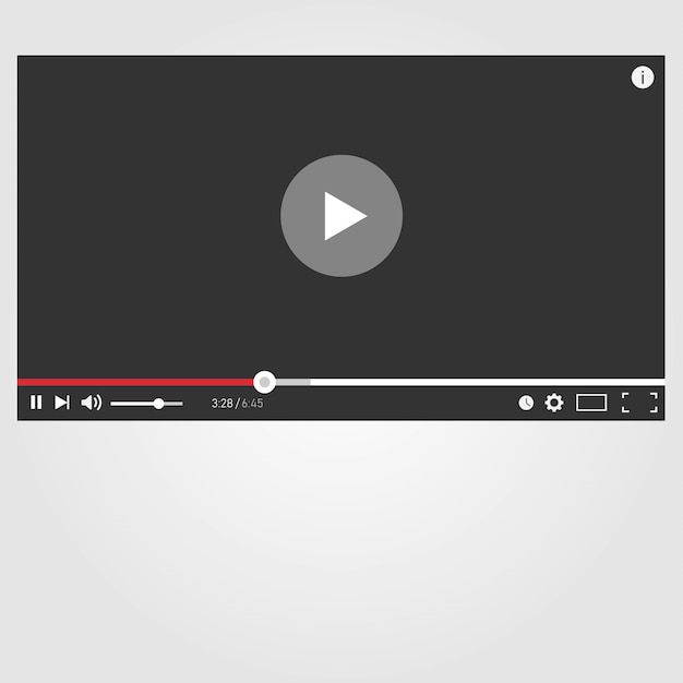 Download Youtube player Vector | Premium Download