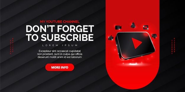 Premium Vector Youtube Social Media Design With Black Background