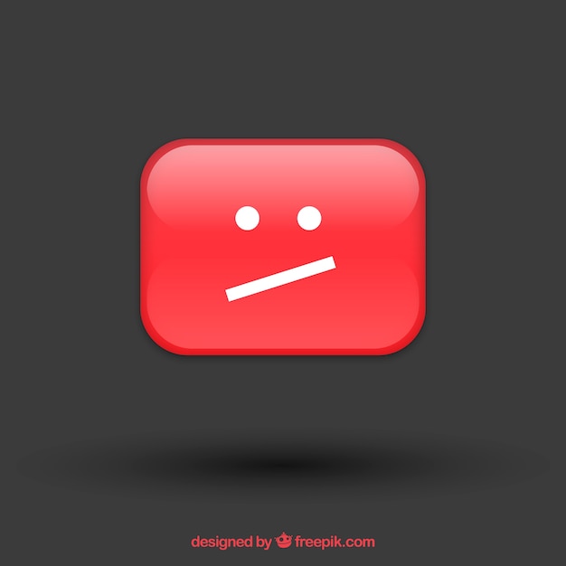 Сообщение об ошибке youtube с плоской конструкцией Бесплатные векторы
