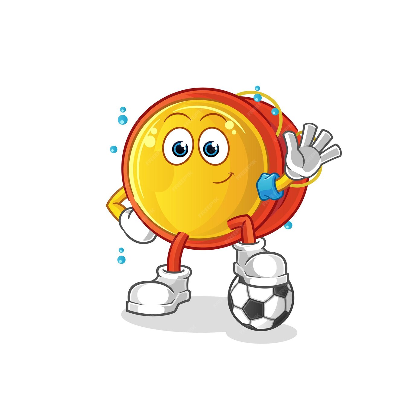 Premium Vector | Yoyo playing soccer illustration. character vector