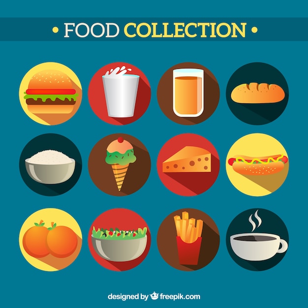 Download Free Yummy Food Collection Free Vector Use our free logo maker to create a logo and build your brand. Put your logo on business cards, promotional products, or your website for brand visibility.