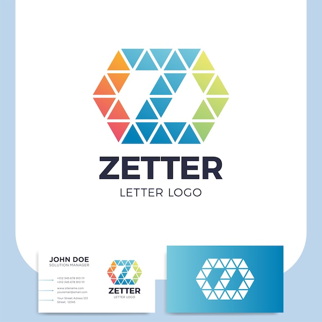 Download Free Z Letter Logo Abstract Polygonal Design For Corporate Business Use our free logo maker to create a logo and build your brand. Put your logo on business cards, promotional products, or your website for brand visibility.