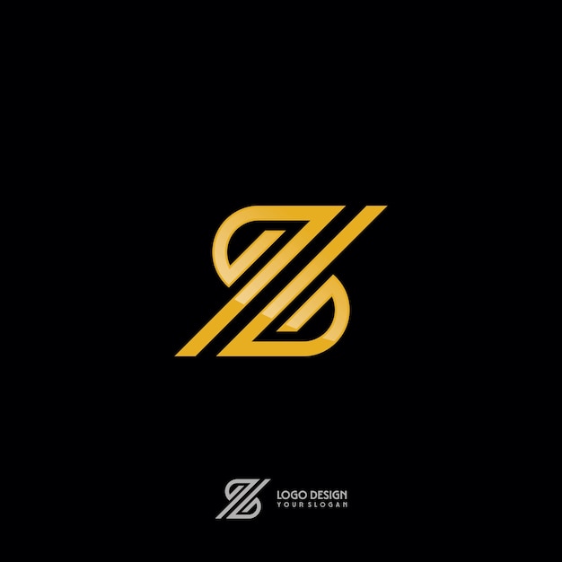 Z symbol in gold monogram style | Premium Vector