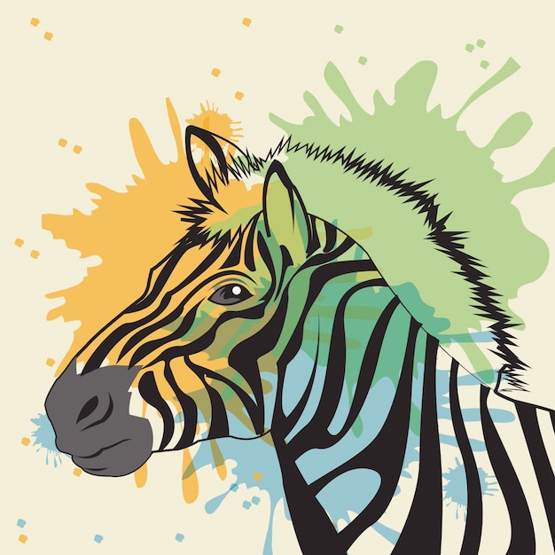 Premium Vector | Zebra icon. animal and art