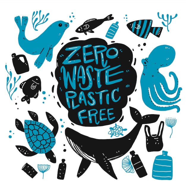Download Free Zero Waste Plastic Free Premium Vector Use our free logo maker to create a logo and build your brand. Put your logo on business cards, promotional products, or your website for brand visibility.