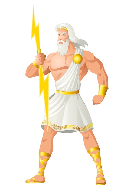 Premium Vector | Zeus the father of gods and men