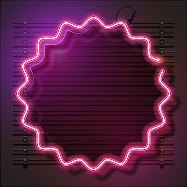 Premium Vector | Zig zag neon banner