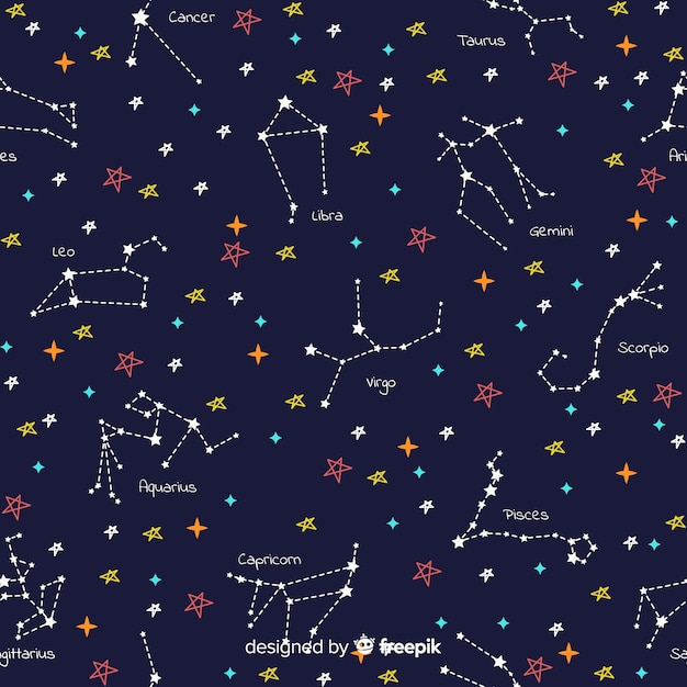 Zodiac pattern Free Vector