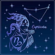 Premium Vector Zodiac Sign Capricorn A Beautiful Girl The 