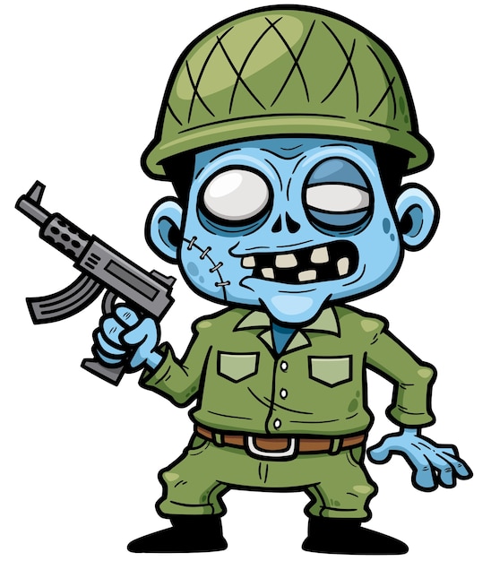 Zombie cartoon Premium Vector