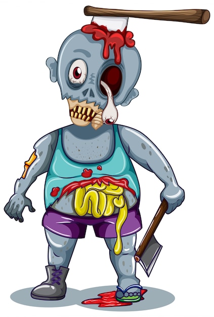 A zombie character | Free Vector