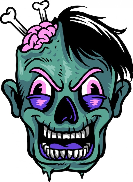Download Zombie face Vector | Premium Download