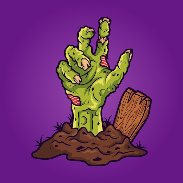 Premium Vector | Zombie hand illustration