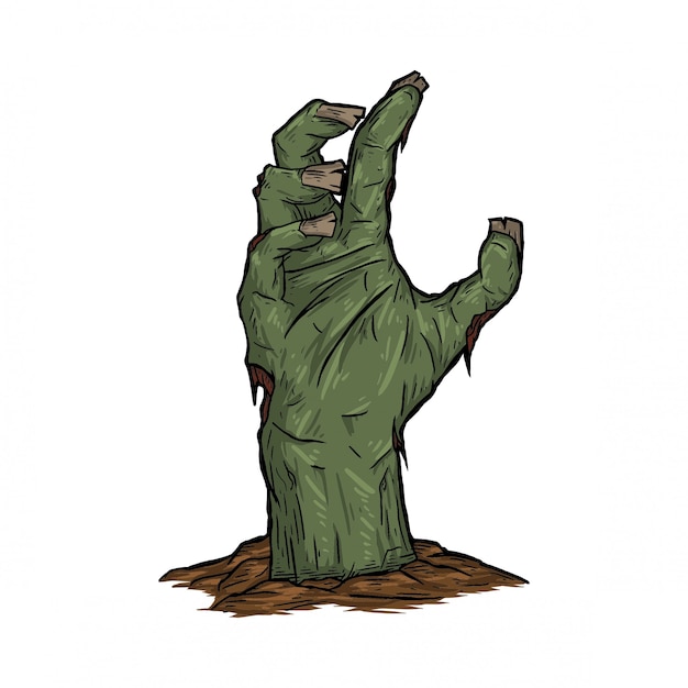 Premium Vector Zombie Hand Risen From The Land