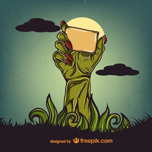 Zombie hand vector | Free Vector