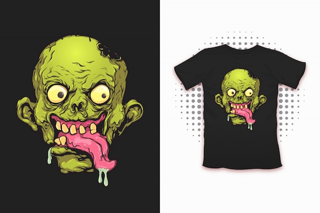 Premium Vector | Zombie print for t-shirt design