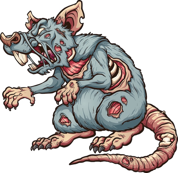 Premium Vector Zombie rat