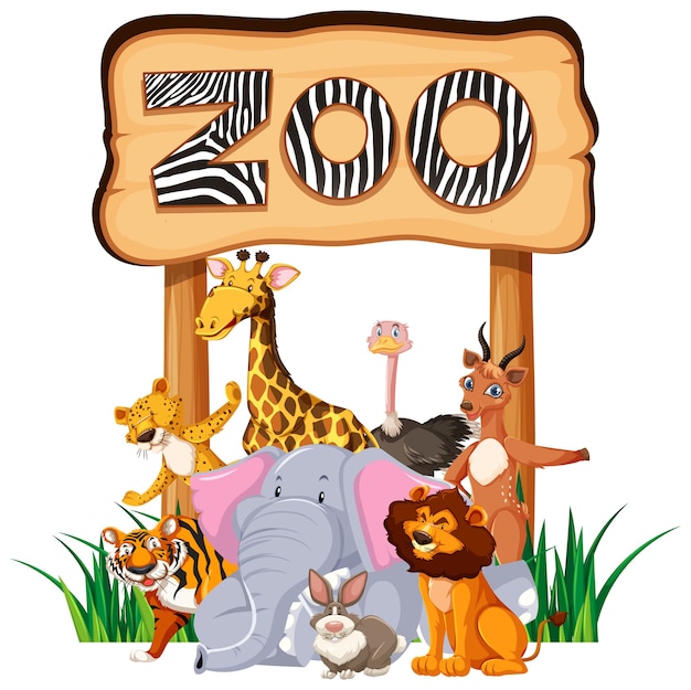 Mammal Clipart Clipart Zoo Entrance With Animals Clipart Classroom ...