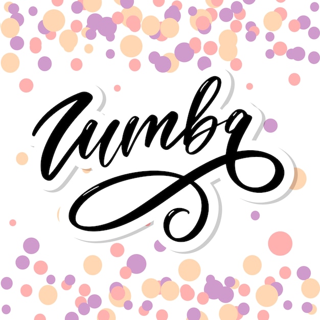 Premium Vector | Zumba letter lettering calligraphy dance