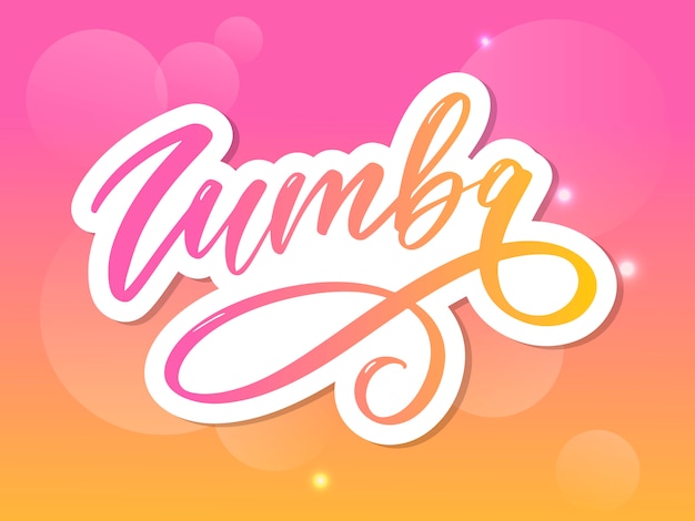 Premium Vector | Zumba letter lettering calligraphy