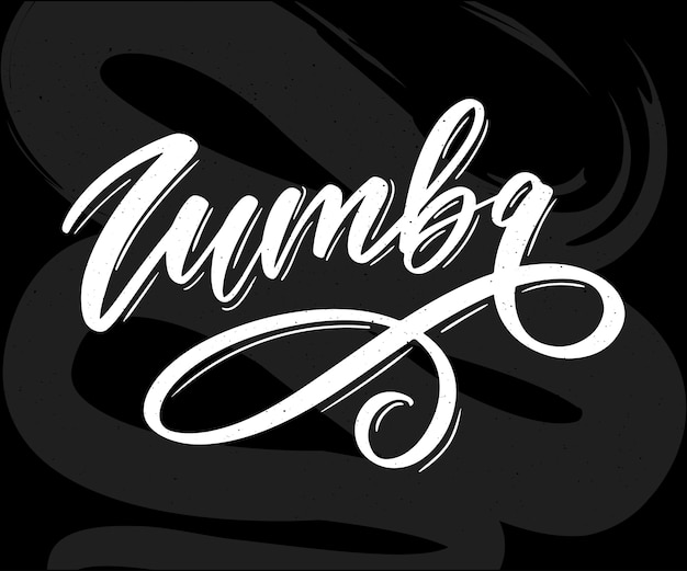Download Zumba letter lettering Vector | Premium Download