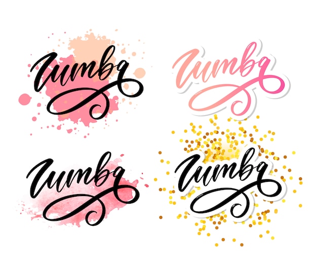 Premium Vector | Zumba lettering calligraphy