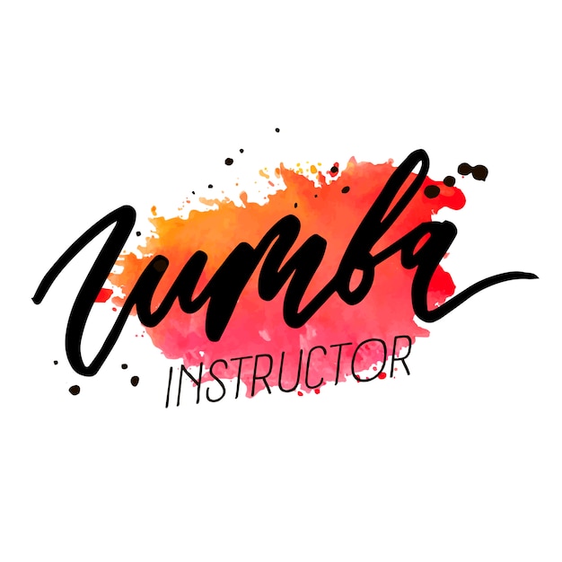 Download Zumba vector lettering watercolor word text color pop art ...