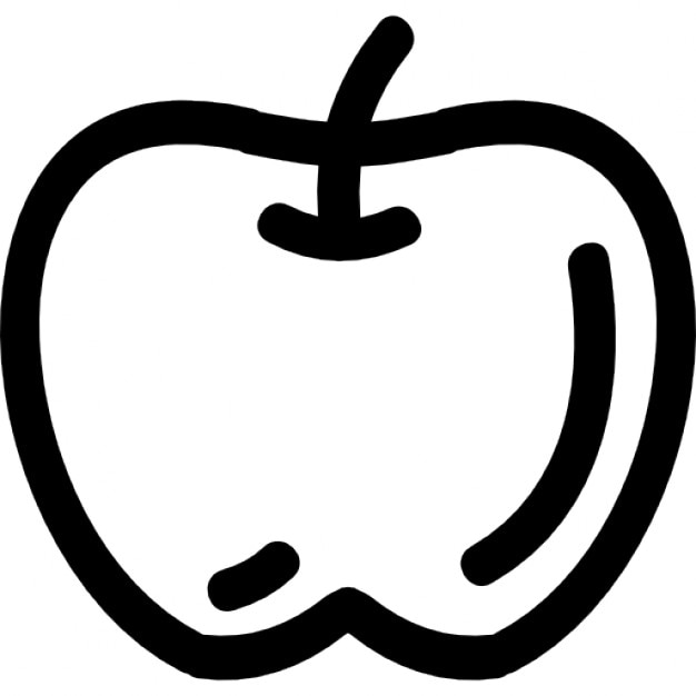 Apfel Hand gezeichnet Obst Umriss | Download der kostenlosen Icons