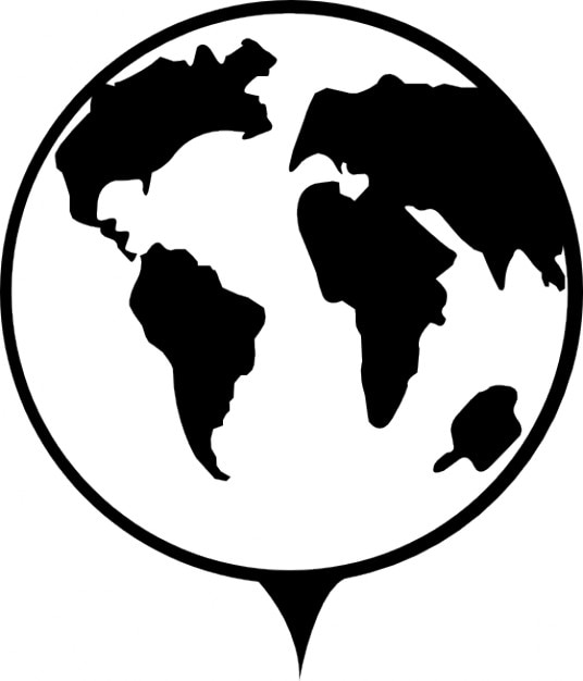 clipart earth black and white - photo #34