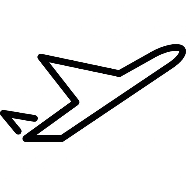 Flugzeug im Flug Umriss | Download der kostenlosen Icons