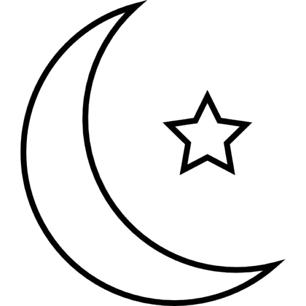 Islamischen Halbmond mit kleinen Stern | Download der kostenlosen Icons